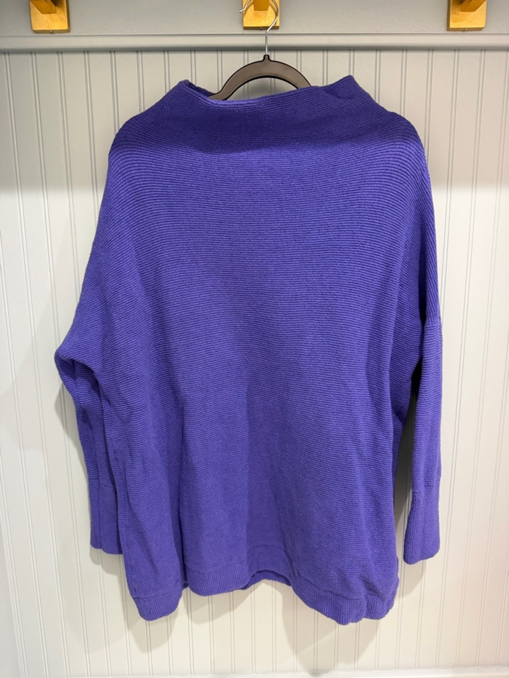 Free People Purple Cowl Neck Sweater
